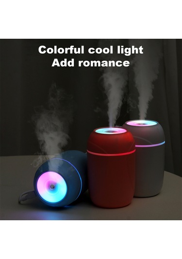 Hangfox Usb Şarjlı Mavi Renkli Kupa Nemlendirici: Nano Atomizasyon, Renkli Işık, Sessiz Çalışma, Ev Ve Araç İçin Nem Arttırıcı-parfümleyici