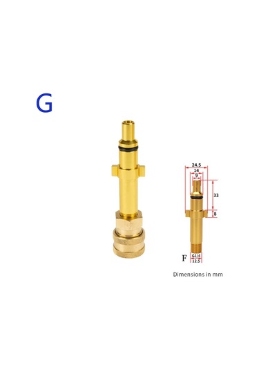 Anatoliadelight 1/4" Basınçlı Yıkama Püskürtme Tabancası, Karcher Hızlı Bağlantı Adaptörü Whıte