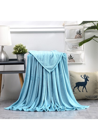 Wezone Yumuşak Ve Konforlu 100x140cm Mavi Flanel Battaniye - Evde Rahatlık İçin Diğer