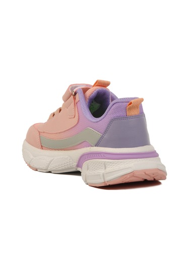 Pudra Cırtlı Fileli Hafif Kız Çocuk Spor Ayakkabı 1897 F Pudra-lila Pudra - Lila