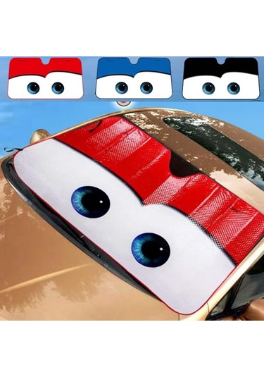 Araba Güneş Koruma 4 Renkler Gözler İsıtmalı Cam Güneşlik Araba 1 Adetli Set