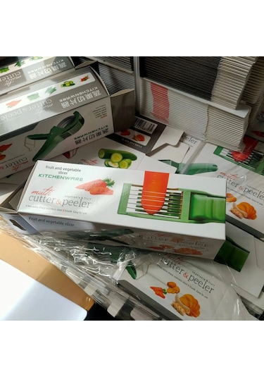 Kosona Kahverengi Çelik Mutfak Aleti: Sebze Meyve Dilimleyici, Kırıcı, Şeritleyici - Çabuk Salata Ve Yemek Hazırlama Makinesi Diğer