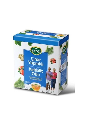 Akzer Çınar Yapraklı Kırkkilit Otlu Bitki Süzen Poşet Çay 60 x 1.5 G