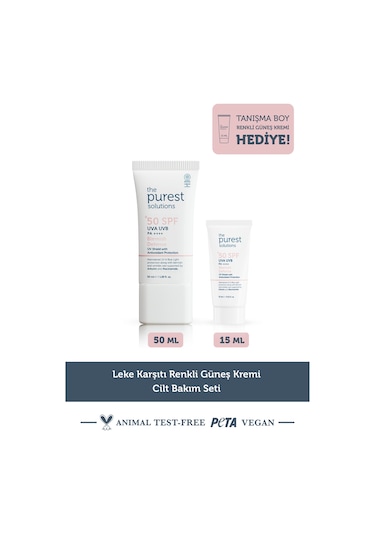 The Purest Solutions Leke Karşıtı Renkli Güneş Kremi Cilt Bakım Seti
