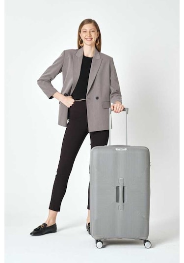Pierre Cardin Unisex Büyük Boy Valiz 04pc7080-01-gr Buyukboy / Gri Gri