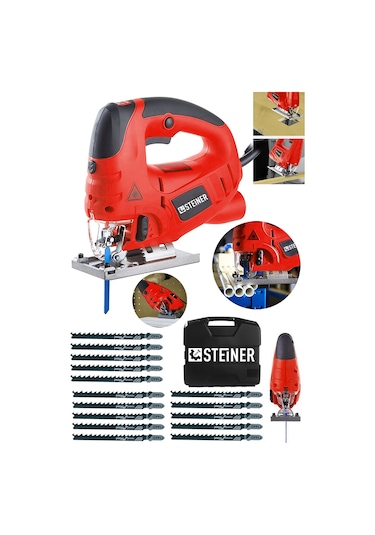 Steiner 4000 Watt Lazerli Otomatik Dekupaj Çantalı Kırmızı+ 15 Uç