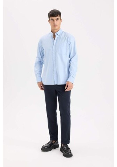 DeFacto %100 Pamuk Regular Fit Polo Yaka Oxford Basic Düz Uzun Kollu Gömlek A8028AX25SPBE196 DeFacto %100 Pamuk Regular Fit Polo Yaka Oxford Basic Düz Uzun Kollu Gömlek A8028AX25SPBE196