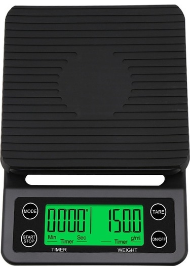 Ankatek Yüksek Terazi Ölçeği Mutfak Kahve Hassasiyetli Gz Siyah Siyah