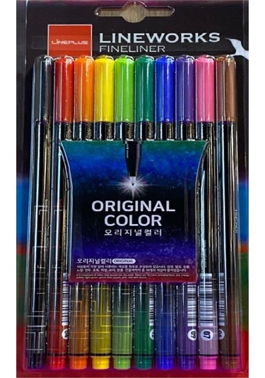 Lineworks Fineliner Orginal Renk Kalem Seti 10 'lu Set