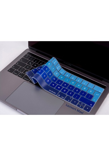 Apple Uyumlu MacBook Pro TouchBar Klavye Koruyucu 13inc 15inc Türkçe Ombre