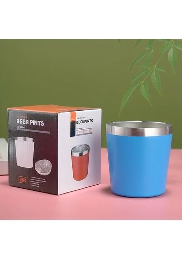 Trendooze Yeşil 8oz Mini İzole Süt Bardağı Çift Katlı Paslanmaz Çelik Termos Taşınabilir Kahve Şarap İçin Yeşil