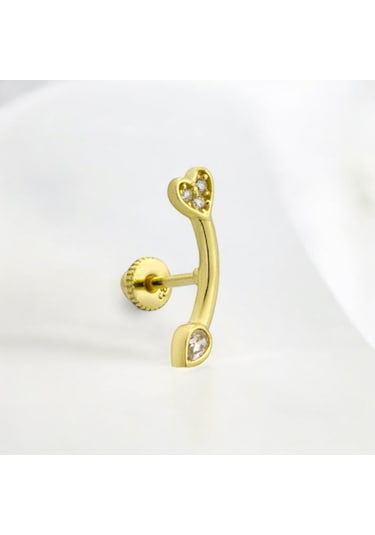 Glorria Altın Çubuk Helix Piercing 19304797