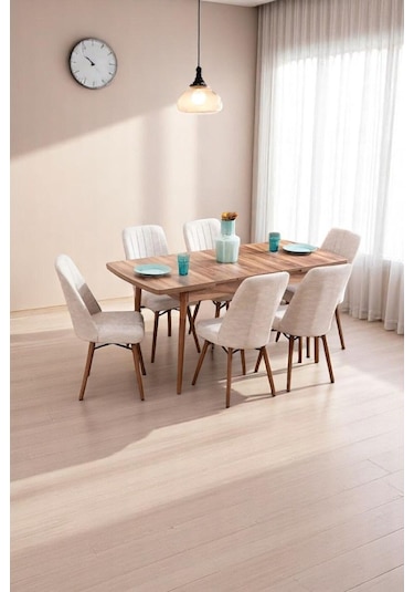 6 Kişilik Açılır Masa Sandalye Takımı Mutfak Masası Takımı Salon Masası Yemek Masası Masa Takımı Krem 6 Kişilik Açılır Masa Sandalye Takımı Mutfak Masası Takımı Salon Masası Yemek Masası Masa Takımı Krem
