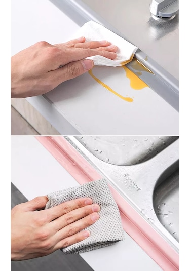 Hazdev Banyo Ve Mutfak İçin Kendinden Yapışkanlı Süpürgelik Kenar Bandı 208943569 Gri