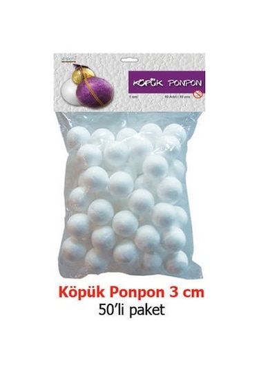 Vincent Foam Ball - Strafor Köpük Top 3 CM 50 Adet