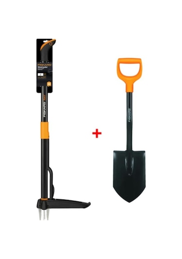 Fiskars Yabani Ot Sökücü + Solid Araç Küreği