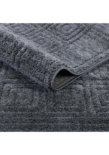 Pandora Yumuşak Peluş Shaggy Gri Çocuk Odası Oturma Odası Salon Mutfak Koridor Halısı Yolluk 1102o Koyu Gri