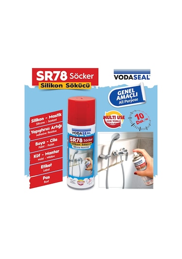 Vodaseal Silikon Etiket Mastik Küf Pas Boya Sökücü Sprey 200 Ml (468901227) Çok Renkli