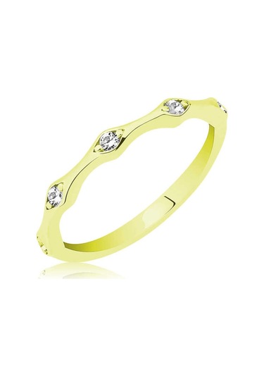 Gümüş Altın Beştaş Mekik Bayan Yüzük (551174609)