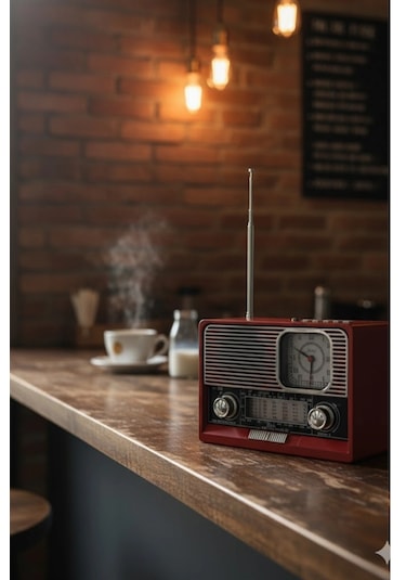 Blackbird Kırmızı Ktf-1647 Nostaljik Ahşap Görünümlü Fm Radyo Usb/tf Kart Mp3 El Feneri