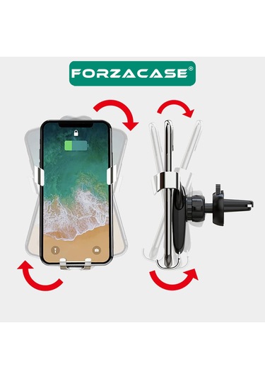 360 Derece Döner Havalandırma Araç İçi Telefon Tutucu - Fc806