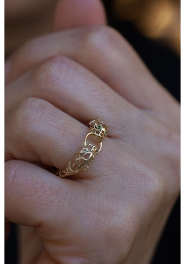 Yenigün Kuyumculuk 14 Ayar Altın Çift Kaplan Yüzük Yzk25667