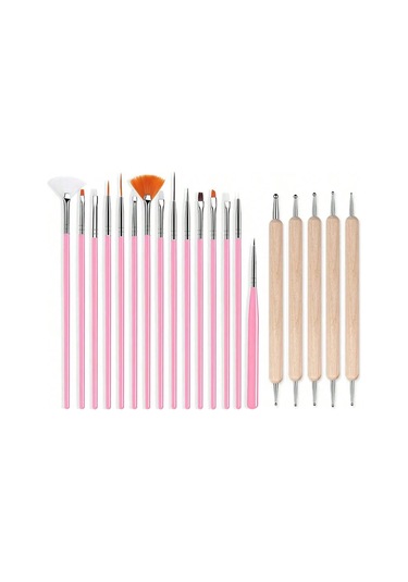 5/20 Adet Tırnak Resim Fırçaları Seti Profesyonel Tırnak Malzemeleri Akrilik Uv Jel Çizim Süsleyen Manikür Tasarım Araçları Aksesuar Çikolata