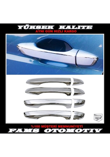 Vw Passat B8 Krom Kapı Kolu 4 Kapı 2014-2019 Arası P.Çelik