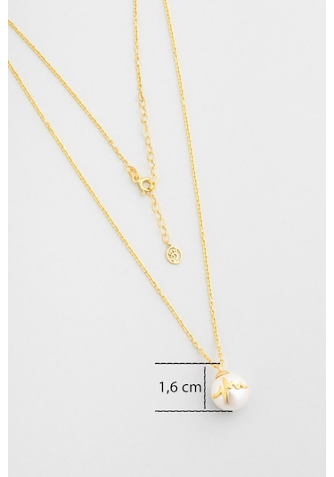 Yeni Yıl Şifa 18 Ayar Sarı Altın Kaplama 55 Cm Gümüş Kolye Sarı