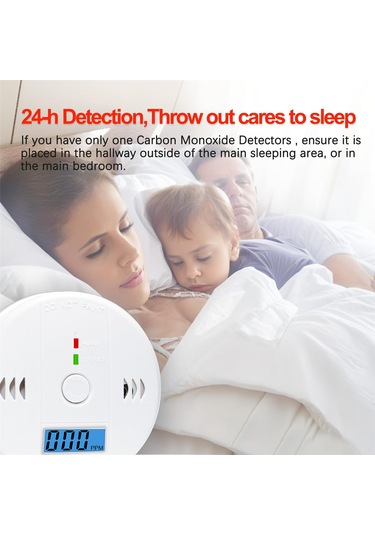 Kosona Karbon Monoksit Alarmı: Sesli Ve Işıklı Uyarı, Düşük Pil Bildirimi, 3 Adet, Kurulum Kolay, Taşınabilir
