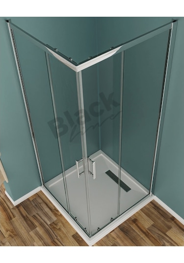 Blackline 5Mm Cam Duşakabin Köşe Her Ölçüde Temperli Cam H:190 Şeffaf