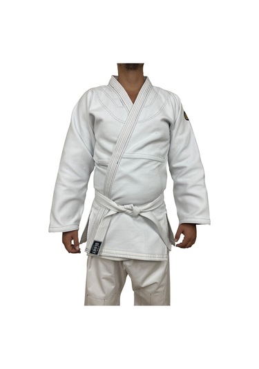 Jiu Jitsu Elbisesi Jujitsu Gi Bjj Gi Ju Jitsu Kimono Beyaz Gri Dikişli Beyaz