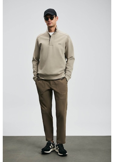 Lufian Wonder Bej Erkek Sweatshirt 112030185 Bej