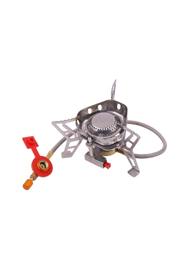 Mini Taşınabilir Gaz Brülörü, Bölünmüş Tasarım, Rüzgara Dayanıklı Kamp Ocağı Gümüş Çok Renkli