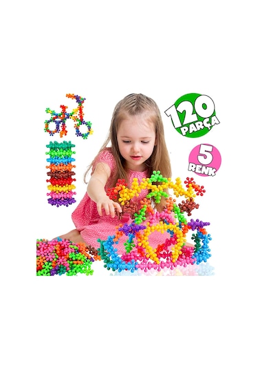Kar Tanesi Molekül Yapı Taşları 5 Renk 120 Parça