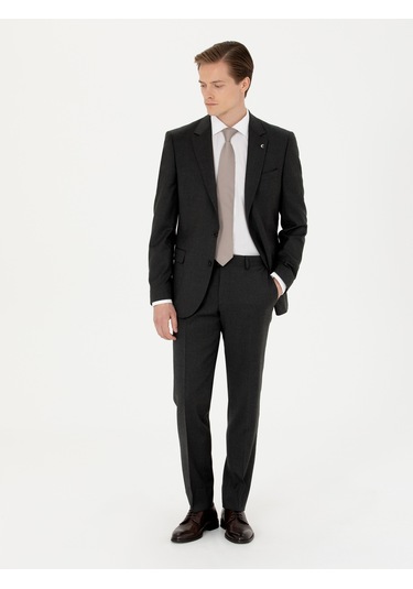 Cacharel Yeşil Slim Fit Yün Karışımlı Kumaş Pantolon Yesıl