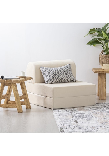Magic Tek Kişilik Katlanır Yataklı Koltuk Bej