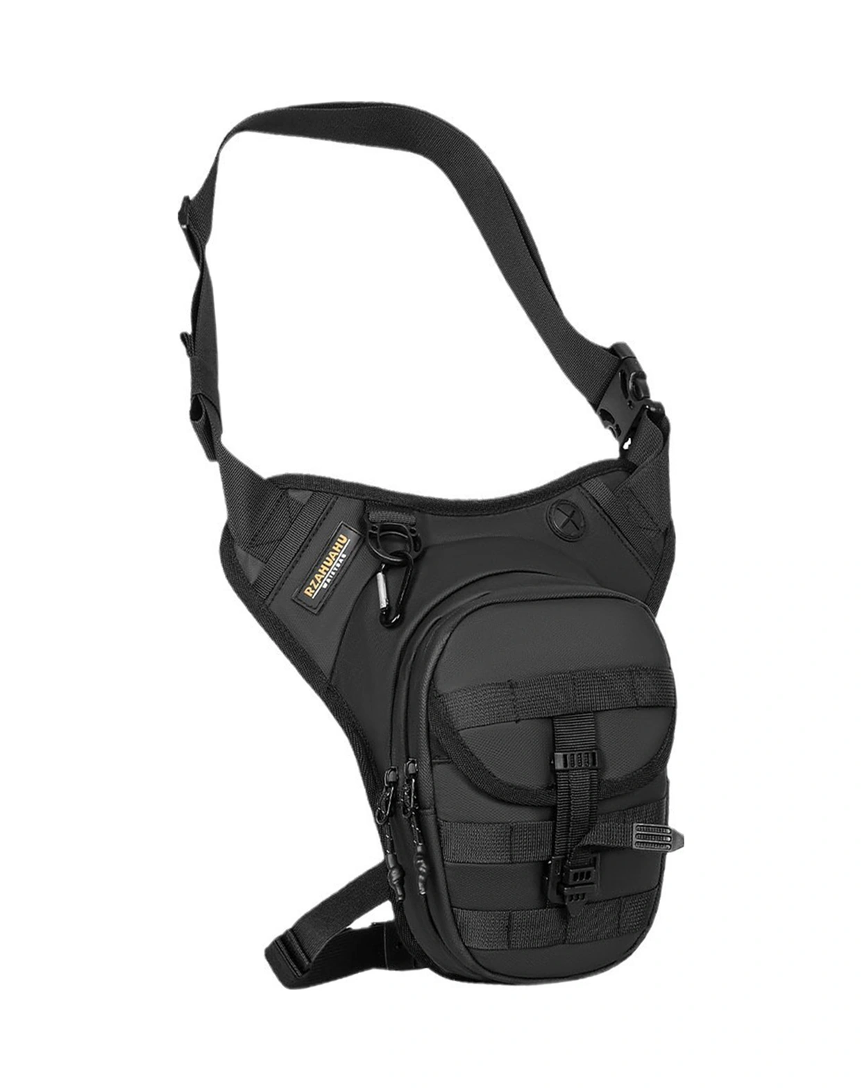 Vkemall Motorcycle Multifunctional Çantası - Yağ Tankı/bel/bacak Çantası, Su Geçirmez, Genişletilebilir Hacim, Poliester, Siyah Ya679 20x15x8cm