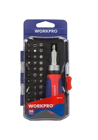 Workpro Wp200517 38 Parça Profesyonel Cr-v Cırcırlı Bits Tornavida Seti Fr Wp200517