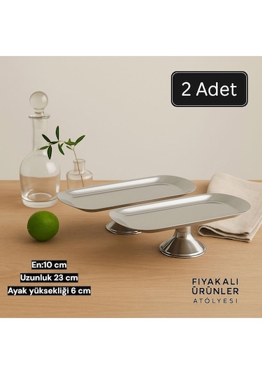 10x23 Cm Ayaklı Kayık Gold Sunumluk,çerezlik,kahvaltı Tabağı,sunum Tabağı,kozmetik,takı Tabağı Gümüş