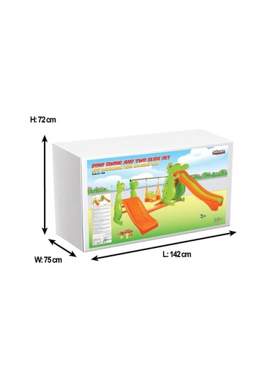 Pilsan Çift Kaydıraklı Dino Salıncak Seti 07-960 Fsp