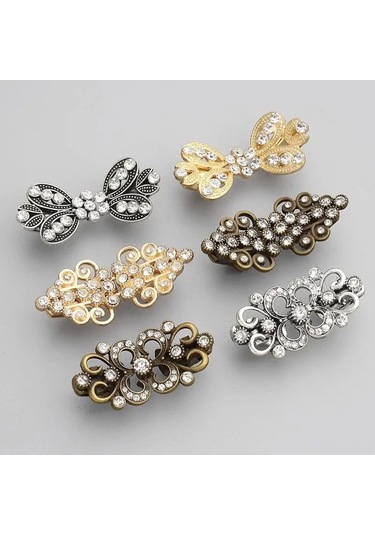 Monyee Metal Klasik Gömlek Kemer Kuşak Sabitleyici, Zirve Desenli Giyim Aksesuarı - Altın Kelepçe İle Altın