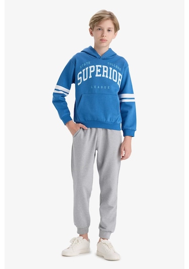 Defacto Erkek Çocuk 2li Takım Baskılı Kapüşonlu Sweatshirt Eşofman Altı D3565a825aube389 Mavi Defacto Erkek Çocuk 2li Takım Baskılı Kapüşonlu Sweatshirt Eşofman Altı D3565a825aube389 Mavi