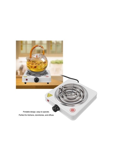 Gq Elektrikli Soba, 1000 W Taşınabilir Tek Brülör Tezgah Sıcak Altın - Gümüş