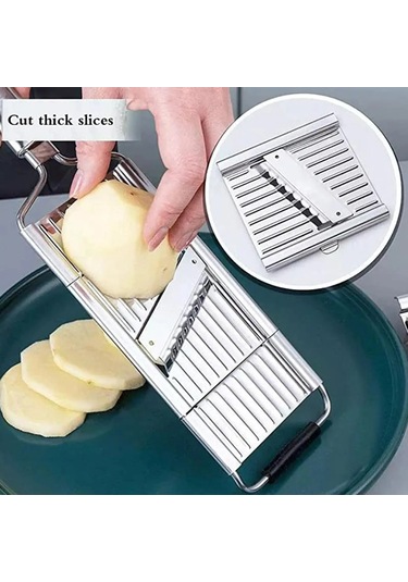 Çok Amaçlı Kesici Paslanmaz Çelik Taşınabilir Manuel Sebze Kesici Gümüş Diğer