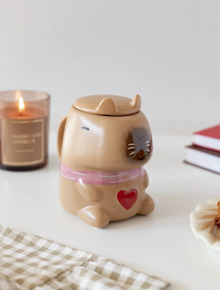 Perex Kapaklı Kupa, Kapibara Kupa, Kapibaralı Kupa 290814102 Bej