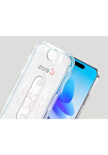 Apple, Uyumlu iPhone 16 Zore Kolay Uygulama Aparatlı 5d Magic Glass Cam Ekran Koruyucu