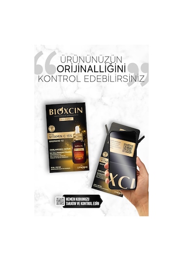Bioxcin Skin Expert Vitamin C 15% Canlandırıcı Serum 30 ml - Ester C Niasinamid (B3 vitamini)