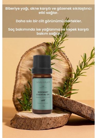 Bade Natural Biberiye Uçucu Yağı %100 Saf 10 ML