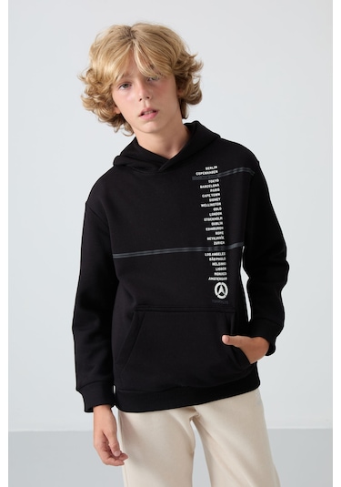 Tommy Life Siyah Pamuklu Kalın İçi Tüylü Yumuşak Dokulu Standart Fit Baskılı Erkek Çocuk Sweatshirt - 11239 Siyah Tommy Life Siyah Pamuklu Kalın İçi Tüylü Yumuşak Dokulu Standart Fit Baskılı Erkek Çocuk Sweatshirt - 11239 Siyah